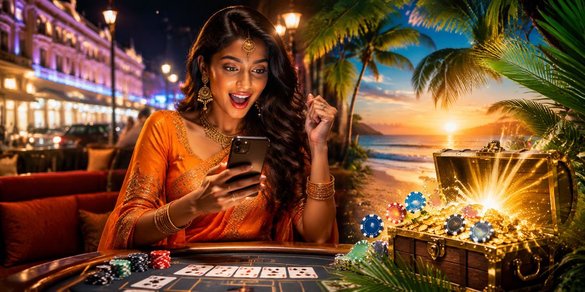 Young Indian man enjoying live casino games on mobile in Hyderabad