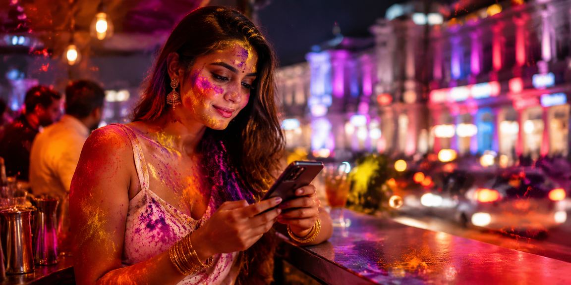 Indian live casino dealer interacting with players online